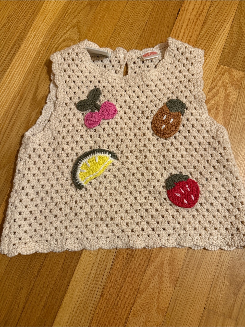 Zara Crochet Top with fruits